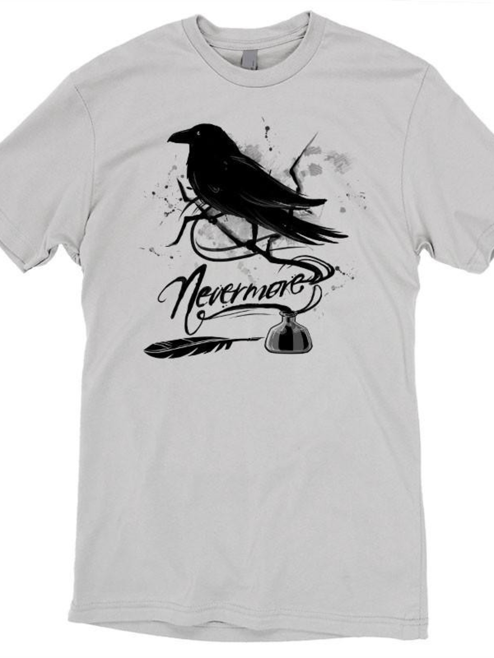 TeeTurtle "Nevermore" Edgar Allan Poe Raven Graphic T-Shirt Women's Cut 2x